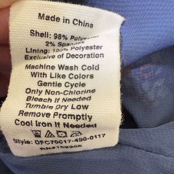 Avec Les Filles Blue and Red Floral Faux Wrap Midi Halter Dress Size XS - Picture 13 of 15